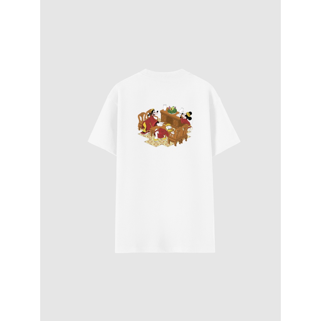 [MUA 4 GIẢM 20%][BST 2026]Áo thun nam nữ cotton 100% 220gsm IN Mickey Dọn nhà đón Tết Áo đôi Coolmate