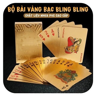 Bộ Bài Tây Nhựa PVC Mạ Vàng 54 Lá Cao Cấp – Chống Nước, Dẻo Dai, Dễ Sử Dụng