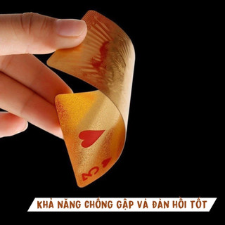 Bộ Bài Tây Nhựa PVC Mạ Vàng 54 Lá Cao Cấp – Chống Nước, Dẻo Dai, Dễ Sử Dụng