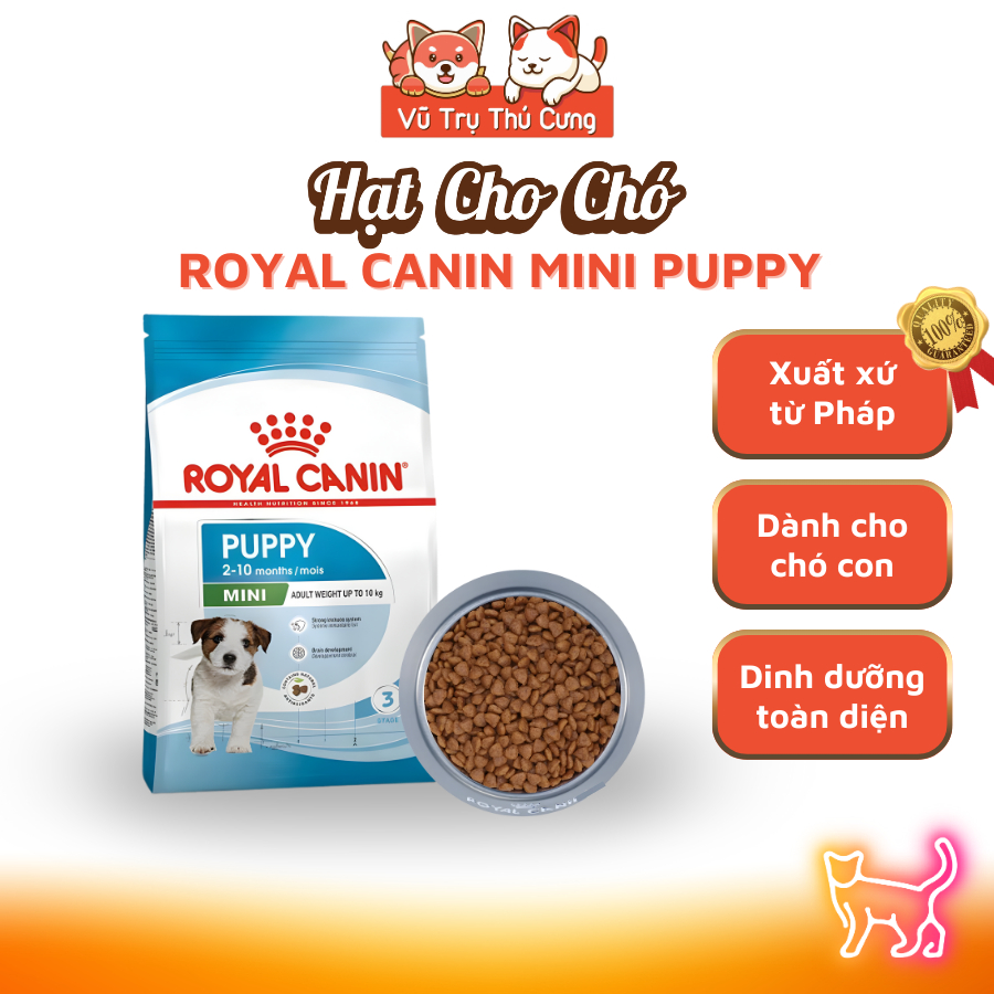 Thức Ăn Hạt Royal Canin Mini Puppy Hỗ Trợ Tốt Hệ Tiêu Hóa Cho Chó Con Dưới 10 Tháng Tuổi