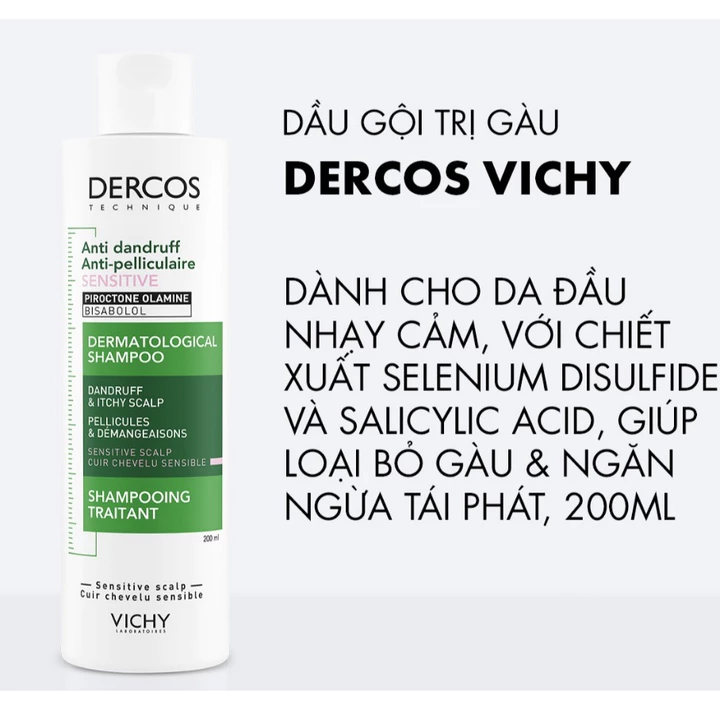 Dầu Gội VICHY Dercos Anti Dandruff Hair Shampoo Sạch Gàu Cho Da Đầu Dầu (Love) – 2