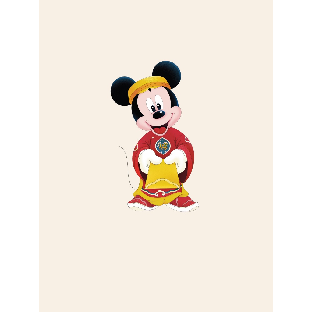 [MUA 4 GIẢM 20%][BST 2026]Áo thun nam nữ cotton 100% 220gsm IN Mickey Lì Xì Áo đôi Coolmate