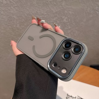 Ốp Lưng IP Hỗ Trợ Sạc Không Dây Từ Tính Lưng Mờ, Chống Sốc Có Khung Bảo Vệ Camera