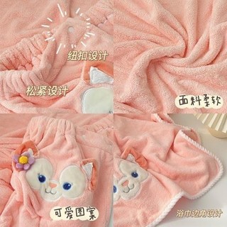 Set Khăn Tắm 2 Món Cáo LinaBell Hồng Cute – Khăn Quấn Body + Mũ Quấn Tóc Thấm Hút Tốt, Vải Mềm Mịn