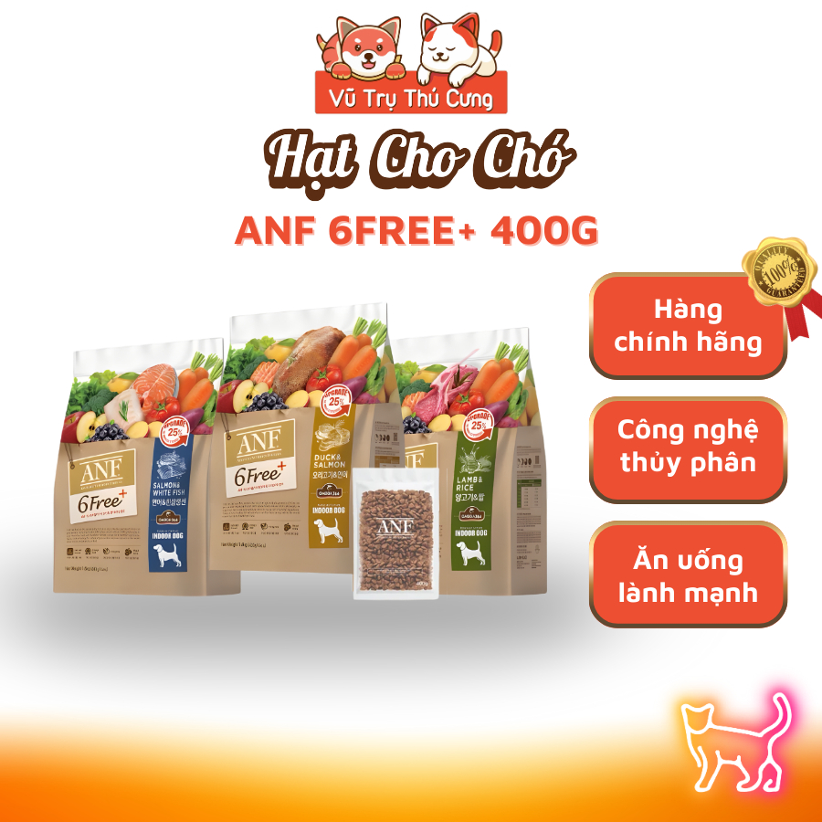 400g Hạt hữu cơ ANF dành cho Chó mọi độ tuổi, Thức ăn cho Chó từ Hàn Quốc