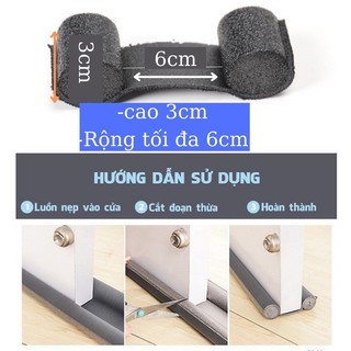 Thanh Chặn Cửa Xốp 93cm Vỏ Da Cách Nhiệt Cách Âm Chặn Đáy Khe Cửa Gió Mùa Ngăn Côn Trùng-Shop97