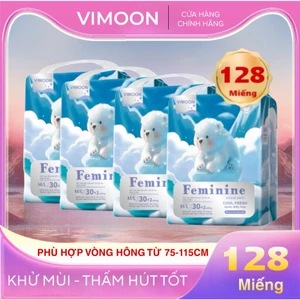 COMBO 4 GÓI (128 miếng) Băng Vệ Sinh Dạng Quần VIMOON (Mẫu mới)
