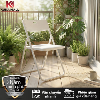 KUKA Ghế Xếp Sân Vườn Cao Cấp Nhựa Pp Khung Thép Dày Gấp Gọn Tiện Lợi Decor Ban Công Chill Đẹp