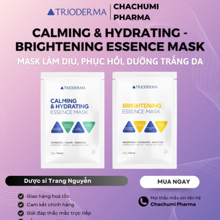 [Lẻ miếng] Mặt nạ Trioderma Calming & Hydrating - Brightening Essence Mask làm dịu, phục hồi, dưỡng trắng da