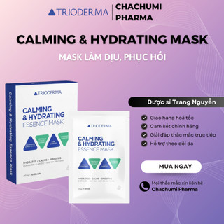 [Full hộp] Mặt nạ Trioderma Calming & Hydrating - Brightening Essence Mask làm dịu, phục hồi, dưỡng trắng da
