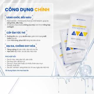 [Full hộp] Mặt nạ Trioderma Calming & Hydrating - Brightening Essence Mask làm dịu, phục hồi, dưỡng trắng da