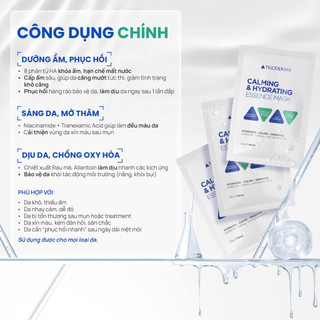 [Full hộp] Mặt nạ Trioderma Calming & Hydrating - Brightening Essence Mask làm dịu, phục hồi, dưỡng trắng da