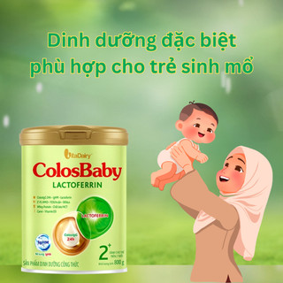 Sữa VitaDairy ColosBaby Lactoferrin Miễn Dịch Vượt Trội, Phát Triền Toàn Diện, Ngừa Ốm Vặt Lon 800g