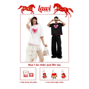 Áo Thun Trái Tim LAWI / Áo Thun Local Brand Unisex Nam Nữ Oversize