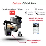 Camera hành trình ô tô S16 CARLOVER 3 mắt Phân giải 2K Ghi trước trong sau Ghi đêm hồng ngoại Kết nối điện thoại BH 1năm — ảnh 1