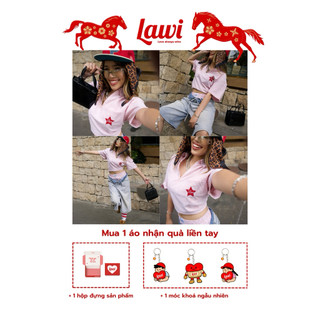 Áo Sơmi Boxy Hình Thêu Ngôi Sao LAWI, Áo Sơmi Local Brand Unisex Nam Nữ Oversize
