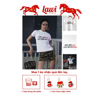 Áo Thun Baby Tee Love Mom/ Áo Thun Local Brand Unisex Nam Nữ