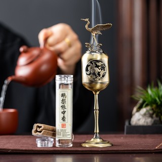 Trầm Hương Lư Xông Lư Hương Cây Đèn Cung Đình Hạc Tiên Hợp Kim Xông Đốt Nụ Trầm Hương Phụ Kiện Phong Thủy