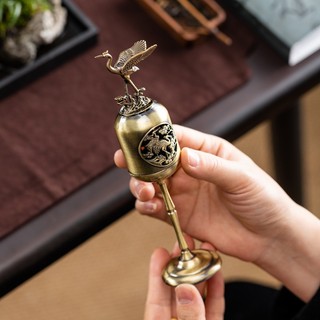 Trầm Hương Lư Xông Lư Hương Cây Đèn Cung Đình Hạc Tiên Hợp Kim Xông Đốt Nụ Trầm Hương Phụ Kiện Phong Thủy