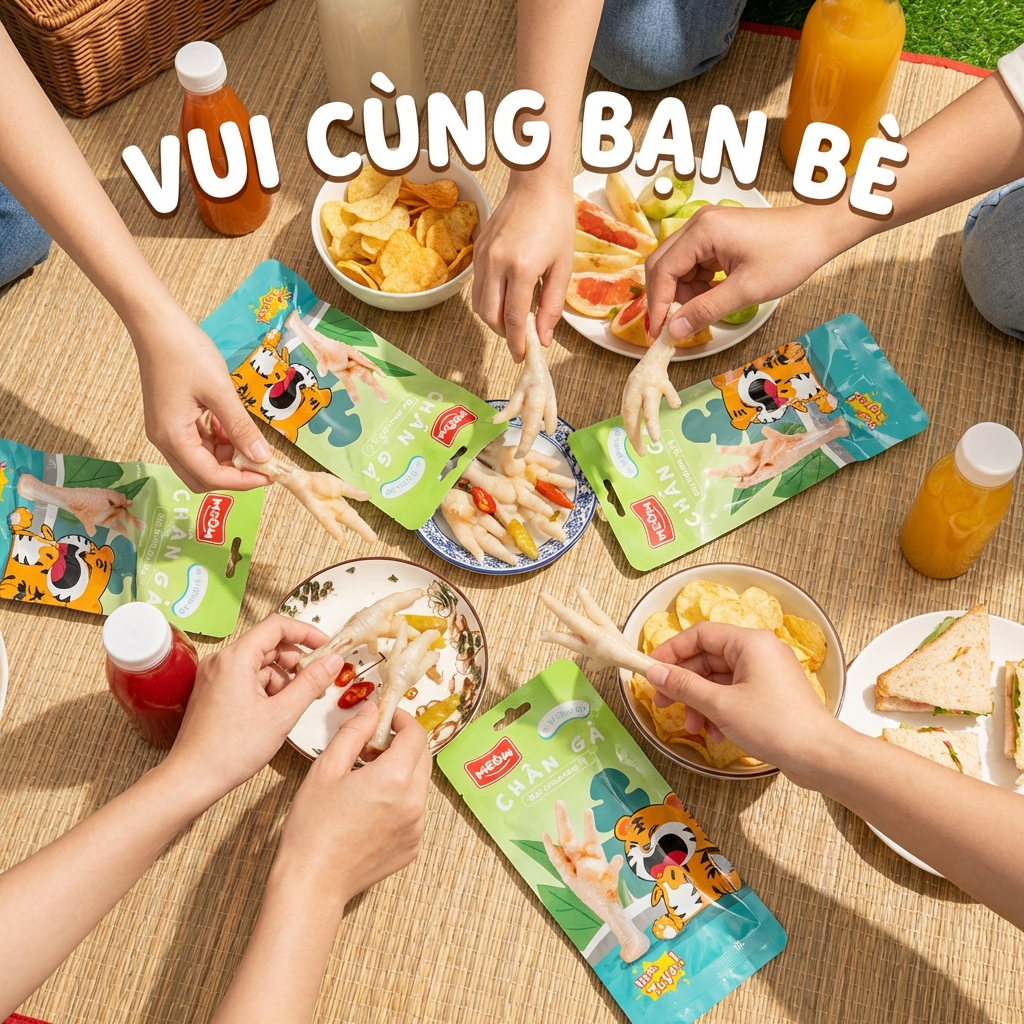MEOW Chân gà xào chua cay 30g, ăn liền ngay, hương vị đặc biệt
