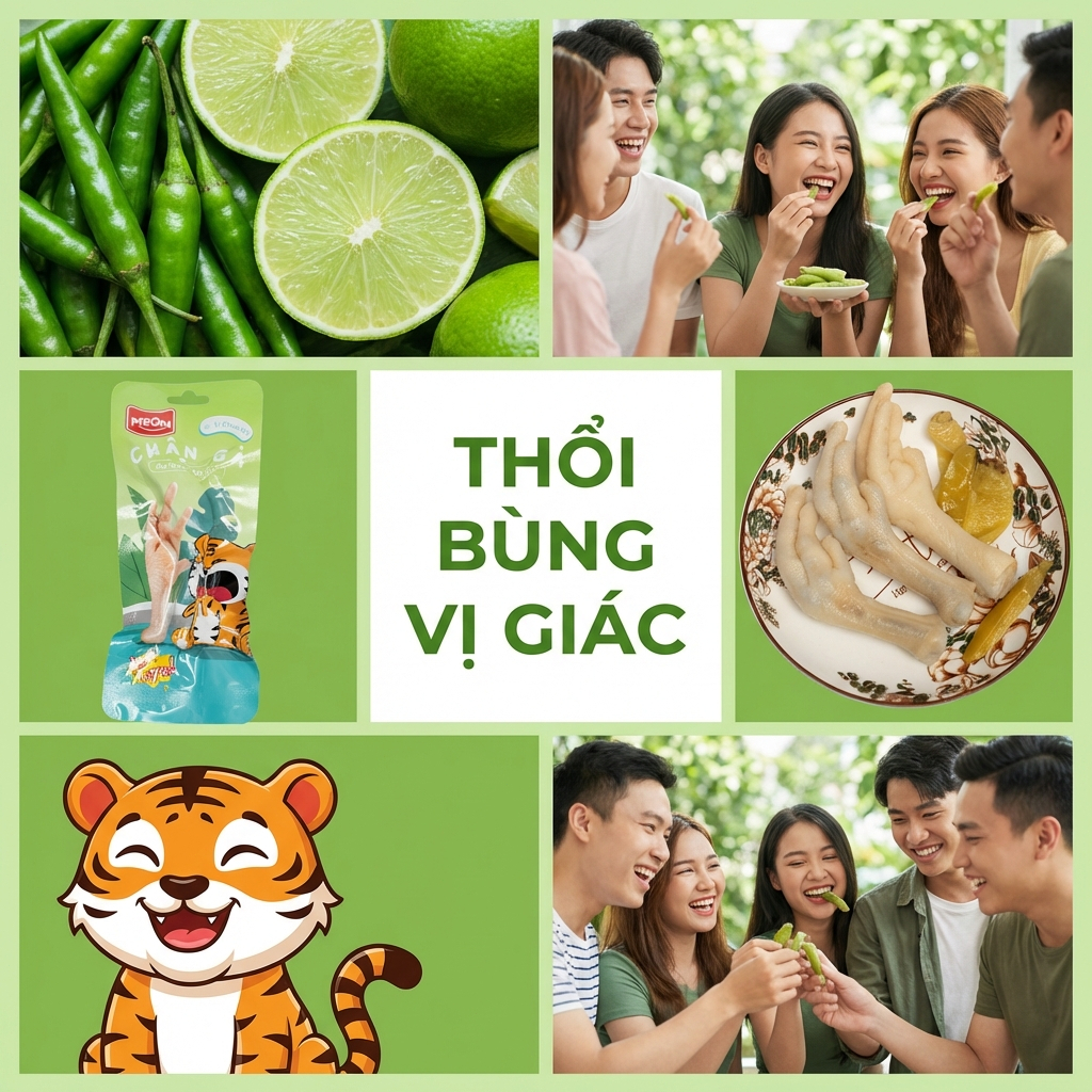 MEOW Chân gà xào chua cay 30g, ăn liền ngay, hương vị đặc biệt
