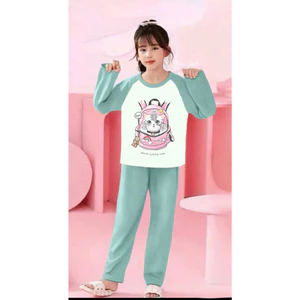 🌸 BỘ ĐỒ BÉ GÁI DÀI TAY – HÌNH CỰC ĐÁNG YÊU 🐱💕 DS473