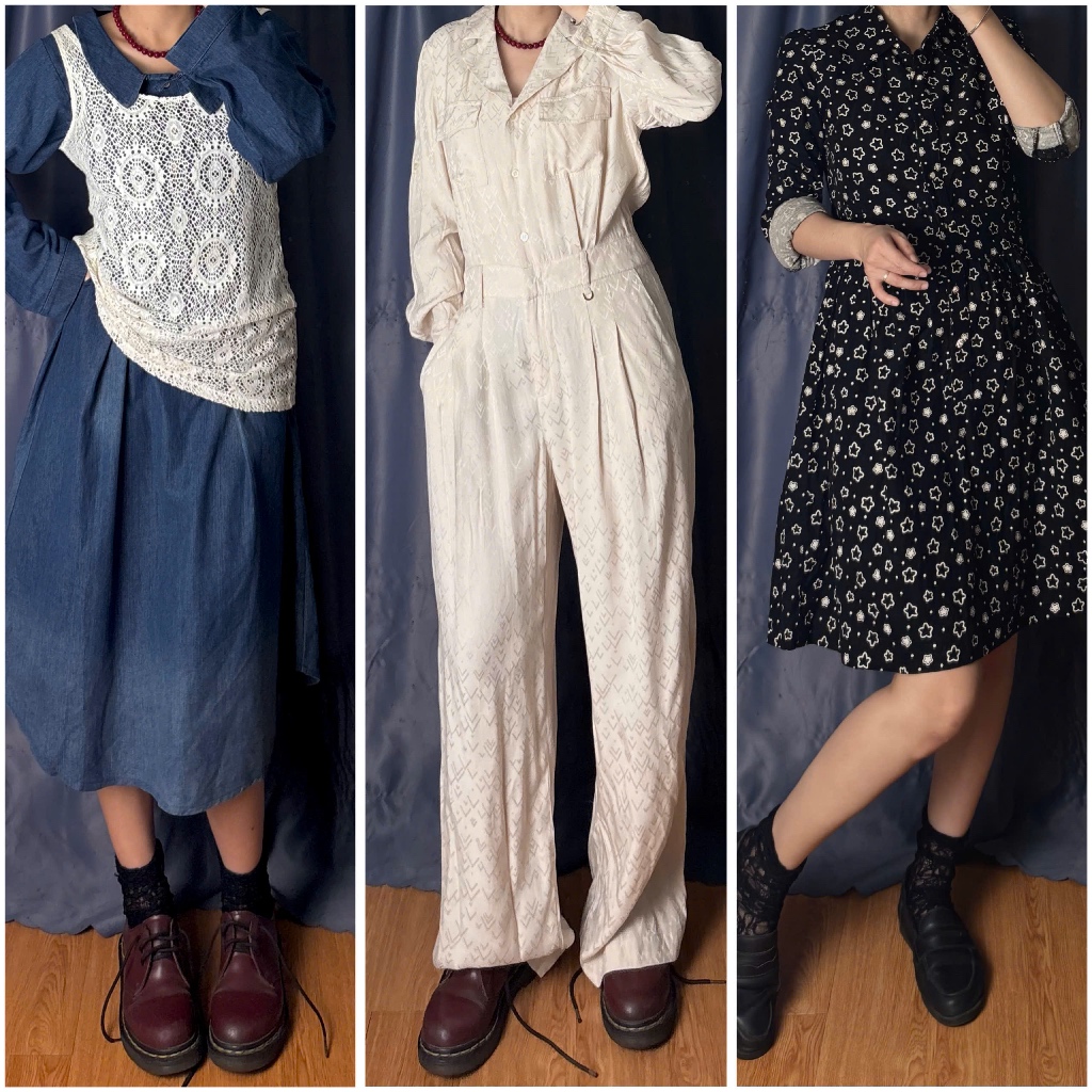Tổng hợp đầm váy vintage dáng ngắn, dài, đủ size,mix and match April6 clothing, [nhiều mẫu]
