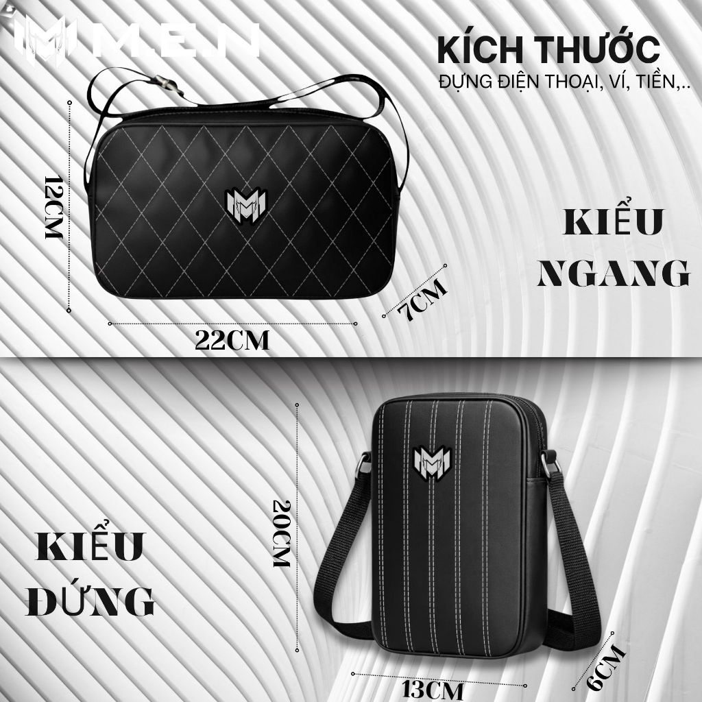 Túi đeo chéo thời trang mới kiểu ngang- đứng Captand Men chất lượng [MẪU MỚI]