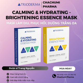 [Full hộp] Mặt nạ Trioderma Calming & Hydrating - Brightening Essence Mask làm dịu, phục hồi, dưỡng trắng da