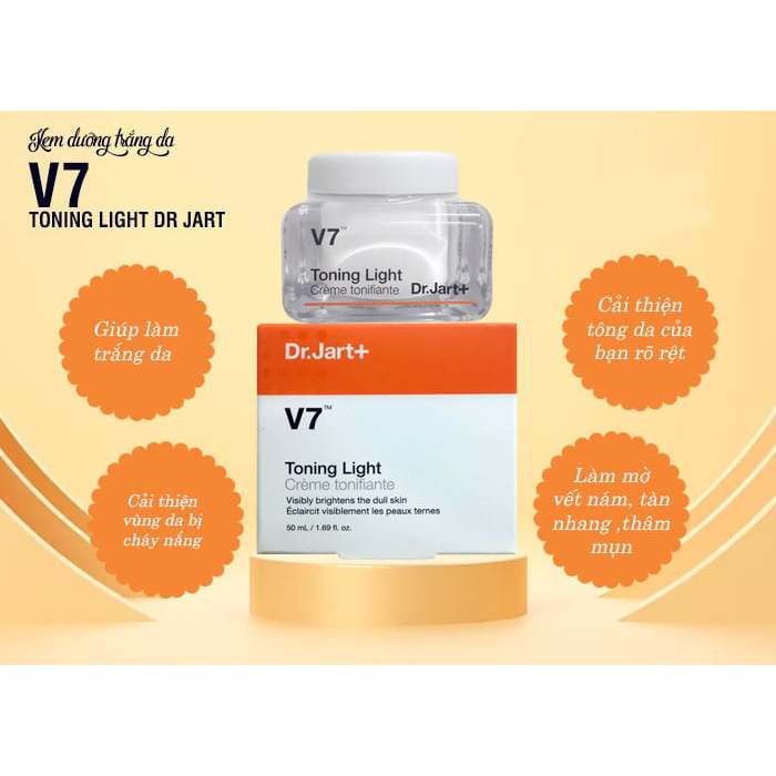 Kem dưỡng da V7 Toning Light Dr.Jart+ (50ml) - Hàn Quốc giúp da mờ thâm nám hiệu quả