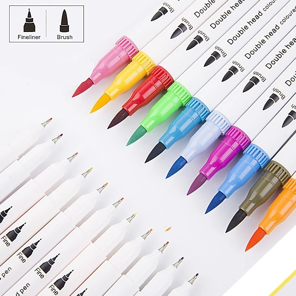 [Top Value] Bút dual tip màu 2 đầu gồm đầu lông brush + đầu liner, bút ...