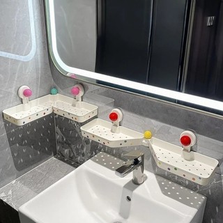Kệ Để Đồ Gắn Bồn Rửa Mặt Đa Năng Không Khoan – Kệ Lavabo Xoay 90° Thoát Nước