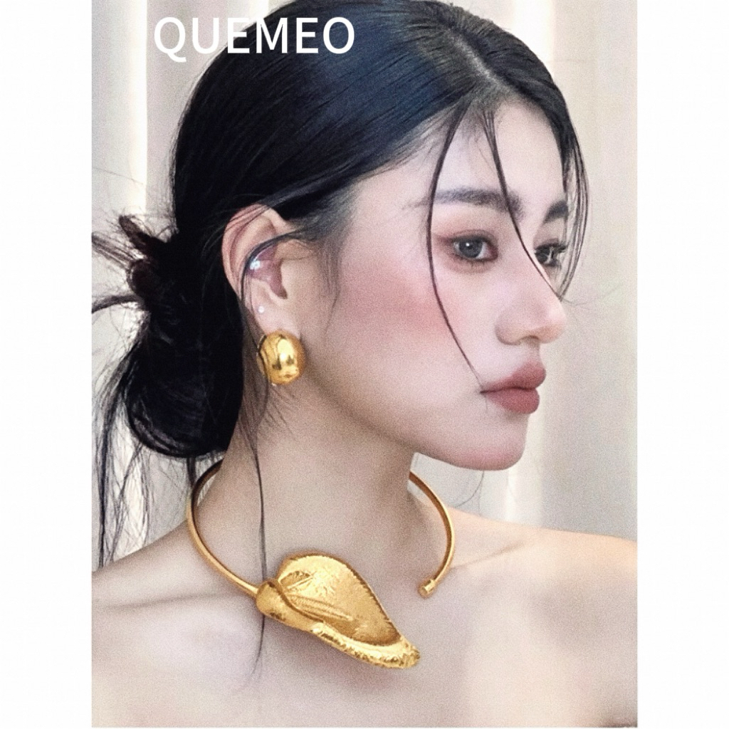 Kiềng Hoa CALLA LILY Mạ Vàng BẠC mặc áo dài Sang Trọng Dây Chuyền Cao Cấp Phối Đồ Tết
