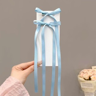 Kẹp tóc nơ dài nhiều màu cho bé gái