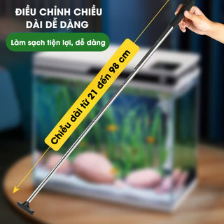 Cây cạo rêu bể cá, Dụng cụ vệ sinh tự động gấp gọn chất liệu bền bỉ Life plus - CS03