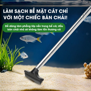 Cây cạo rêu bể cá, Dụng cụ vệ sinh tự động gấp gọn chất liệu bền bỉ Life plus - CS03