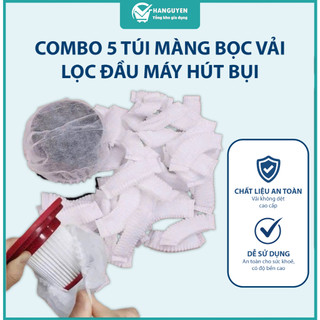 Combo 5 túi màng bọc vải dùng kèm máy hút bụi cầm tay giúp giảm bụi lọt và tăng độ bền máy