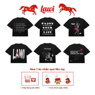 Áo Thun Big Boxy Local Brand Lawi Cotton Cổ Tròn Form Rộng Unisex Nam Nữ "Cực Ngầu" Oversize