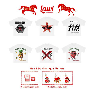 Áo Thun Big Boxy Local Brand Lawi Cotton Cổ Tròn Form Rộng Unisex Nam Nữ "Cá Tính" Oversize