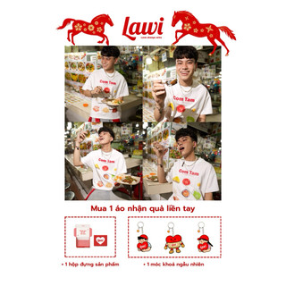 Áo Thun Boxy In Hình Cơm Tấm LAWI/ Áo Thun Local Brand Unisex Nam Nữ Oversize