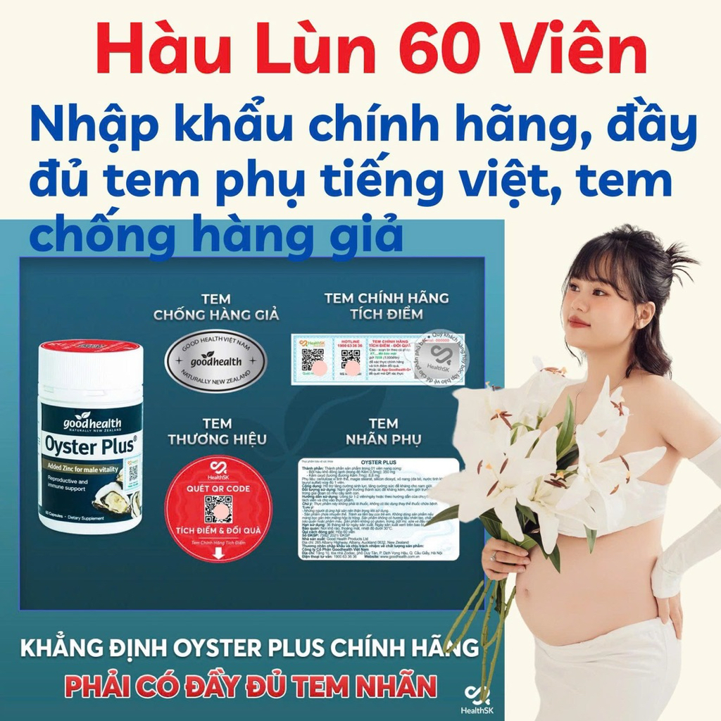 [Chính Hãng Date Xa] Viên Uống Tinh Chất Hàu, Bổ Sung Kẽm, Vitamin cho Nam New Zealand Oyster Plus