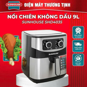 Nồi chiên không dầu SUNHOUSE 9L SHD4035 hàng chính hãng bảo hành 12 tháng