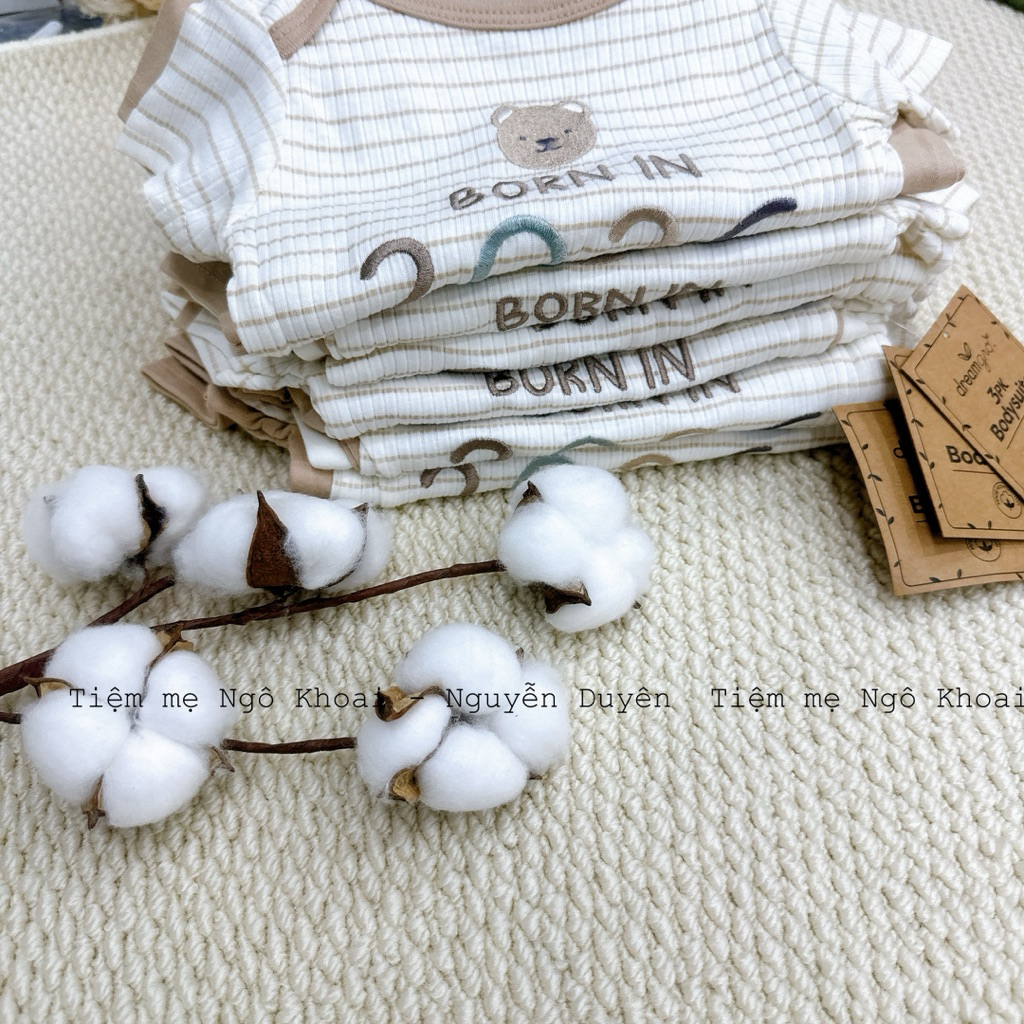 [MD69] Set 3 bodysuit ngắn tay cổ thuyền hoạ tiết xinh xỉu chào mừng các em ngựa 2026