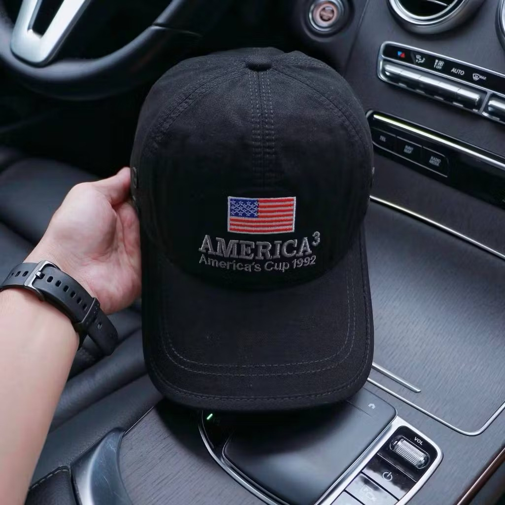 hàng vnxk- Nón kết kaki thêu cờ - Nón lưỡi trai cao cấp thêu america thời trang nam nữ