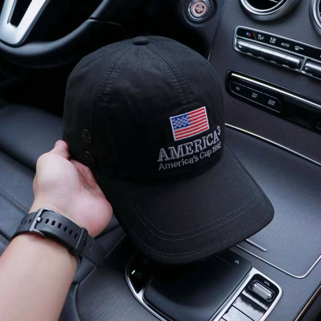 hàng vnxk- Nón kết kaki thêu cờ - Nón lưỡi trai cao cấp thêu america thời trang nam nữ