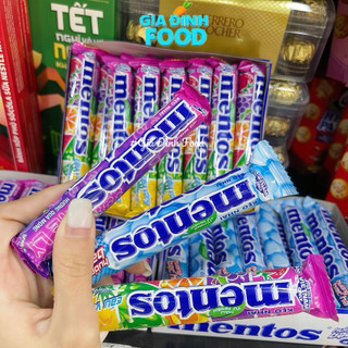 LỐC x16 Thỏi kẹo nhai Mentos hương trái cây sắc cầu vồng/ Bạc hà/ Mê lyy