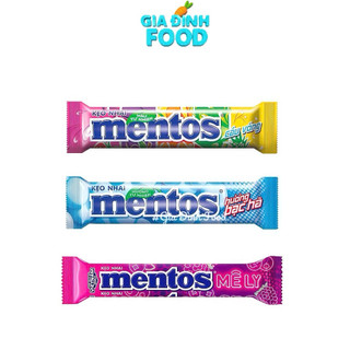 LỐC x16 Thỏi kẹo nhai Mentos hương trái cây sắc cầu vồng/ Bạc hà/ Mê lyy