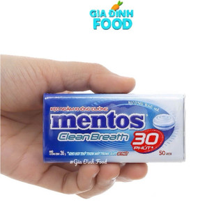 KẸO Ngậm Không Đường Mentos Clean Breath cho hơi thở thơm mát trong suốt 30 phút - Hộp thiết 35gr