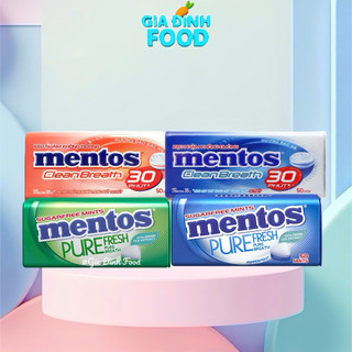 KẸO Ngậm Không Đường Mentos Clean Breath cho hơi thở thơm mát trong suốt 30 phút - Hộp thiết 35gr
