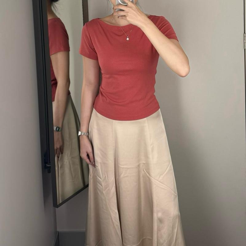 [A27-HÀNG MỚI VỀ] ÁO THUN NỮ CỔ THUYỀN TAY NGẮN FORM ÔM VỪA BI.POSILÁ VẢI COTTON BORIP CO GIÃN 4 CHIỀU MỀM MỊN